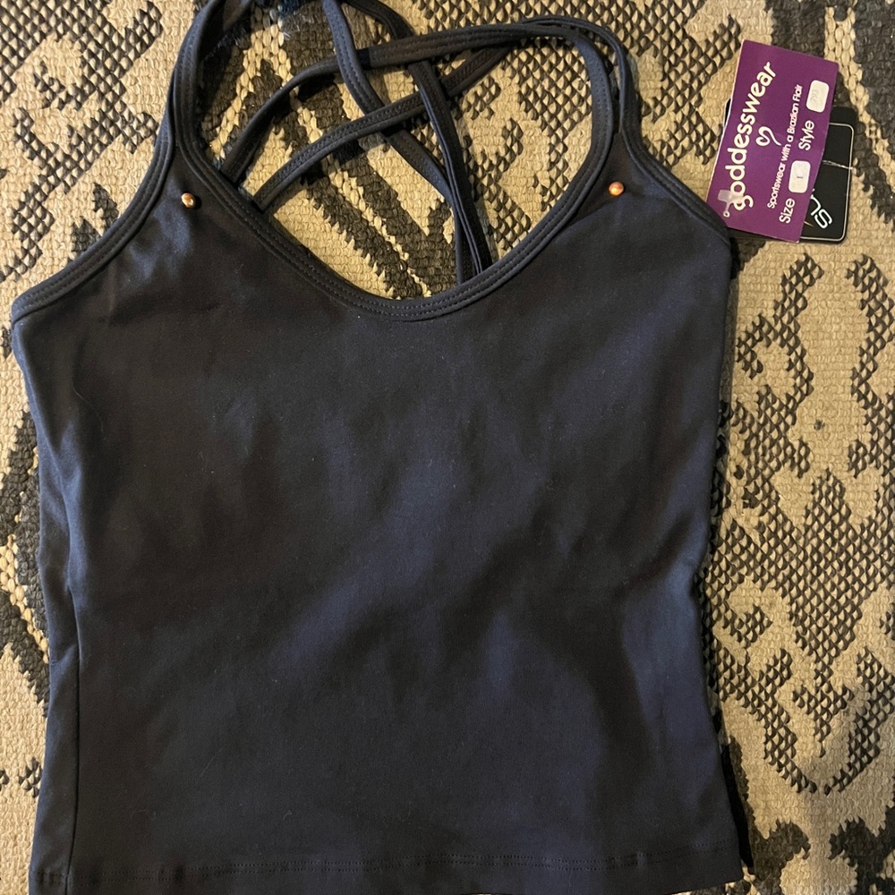 Black Strappy Goddesswear Tank Top